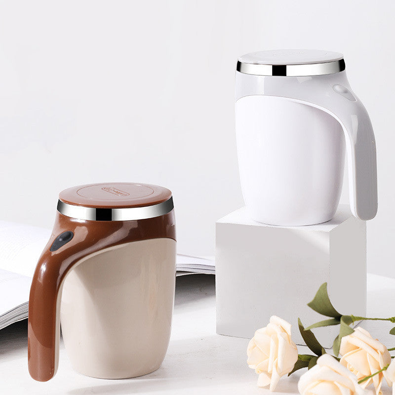 Rechargeable Automatic Electric Stirring Coffee Cup – Magnetic Rotating Milkshake & Water Mixer