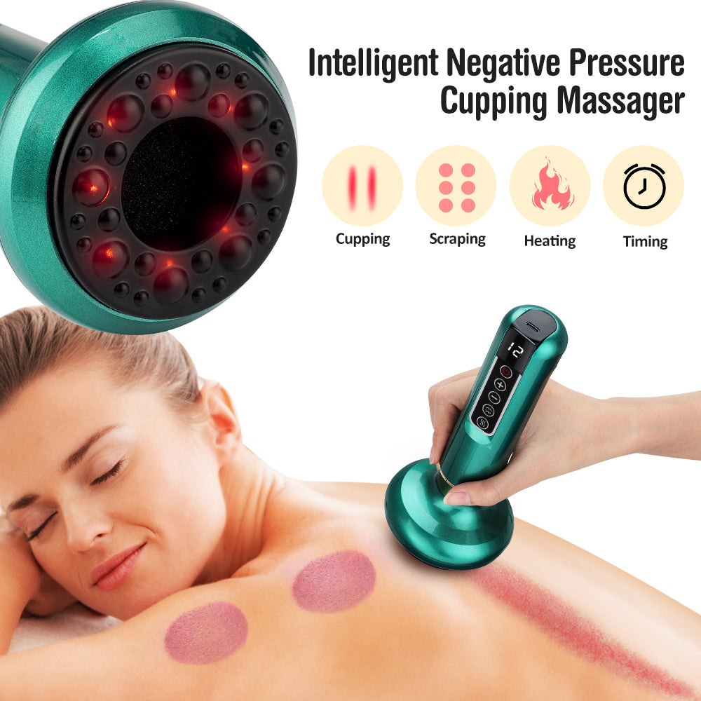 Electric Vacuum Cupping Massager – Anti-Cellulite Gua Sha Suction Cups for Body Slimming & Fat Burning