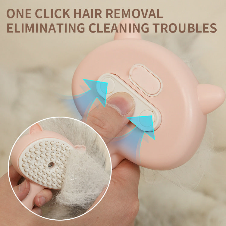 Rechargeable Mist Hair Cleaning Brush – Self-Cleaning Slicker Grooming Brush for Cats & Dogs