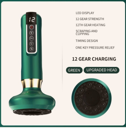 Electric Vacuum Cupping Massager – Anti-Cellulite Gua Sha Suction Cups for Body Slimming & Fat Burning