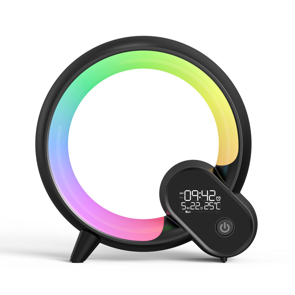 Creative Q Light Analog & Digital Sunrise Alarm Clock with Bluetooth Audio and Colorful Atmosphere Lighting