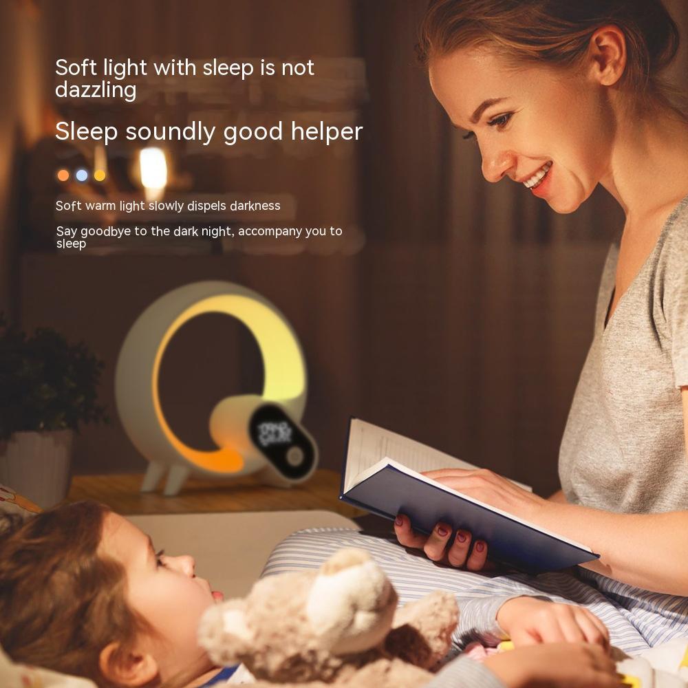 Creative Q Light Analog & Digital Sunrise Alarm Clock with Bluetooth Audio and Colorful Atmosphere Lighting