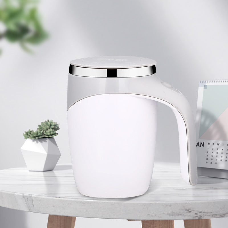 Rechargeable Automatic Electric Stirring Coffee Cup – Magnetic Rotating Milkshake & Water Mixer