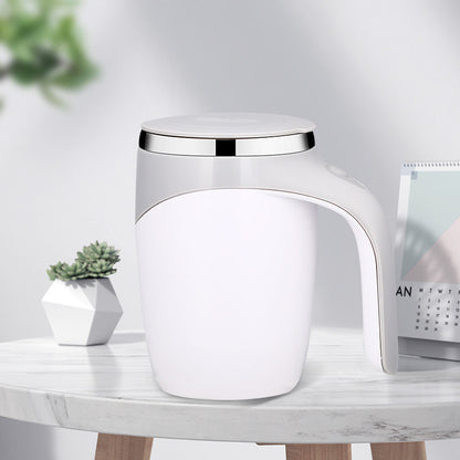 Rechargeable Automatic Electric Stirring Coffee Cup – Magnetic Rotating Milkshake & Water Mixer