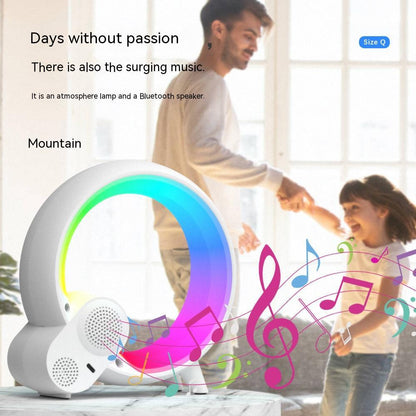 Creative Q Light Analog & Digital Sunrise Alarm Clock with Bluetooth Audio and Colorful Atmosphere Lighting
