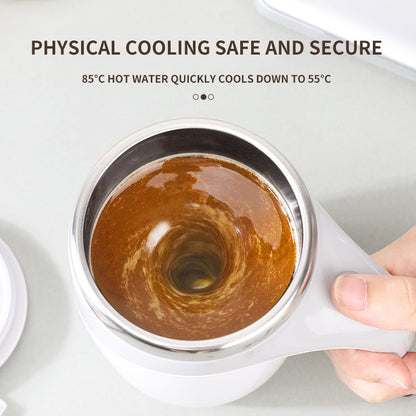 Rechargeable Automatic Electric Stirring Coffee Cup – Magnetic Rotating Milkshake & Water Mixer