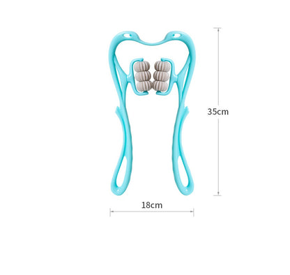 Multifunctional Six-Wheel Manual Neck Massager – Pain Relief Roller Massage Tool