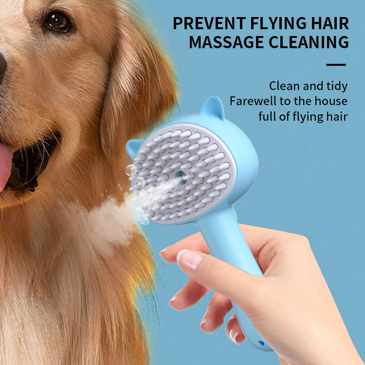 Rechargeable Mist Hair Cleaning Brush – Self-Cleaning Slicker Grooming Brush for Cats & Dogs