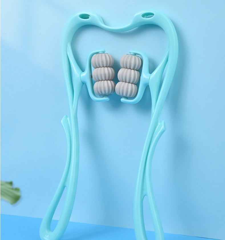 Multifunctional Six-Wheel Manual Neck Massager – Pain Relief Roller Massage Tool
