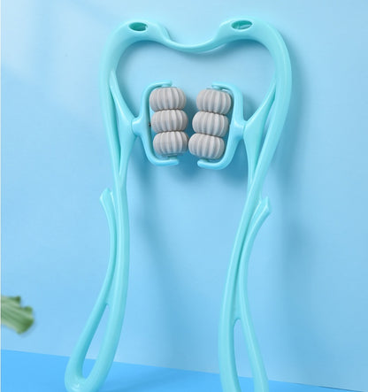 Multifunctional Six-Wheel Manual Neck Massager – Pain Relief Roller Massage Tool