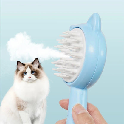 Rechargeable Mist Hair Cleaning Brush – Self-Cleaning Slicker Grooming Brush for Cats & Dogs
